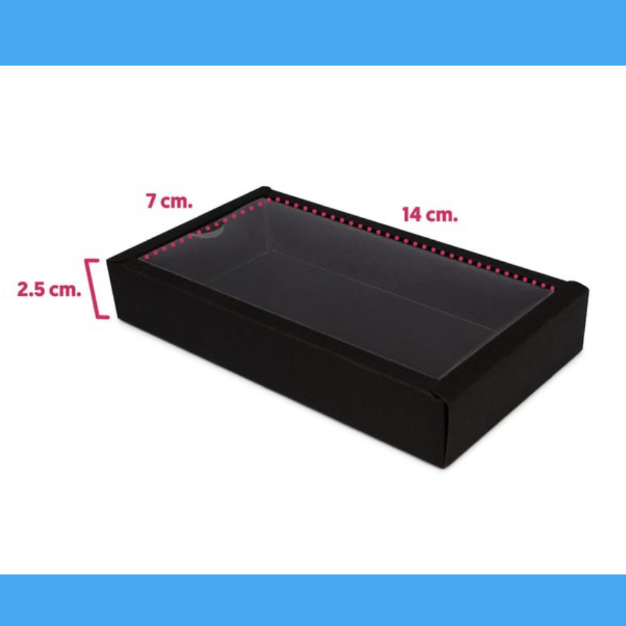 Black Rectangular Cardboard Box - Recycled Material